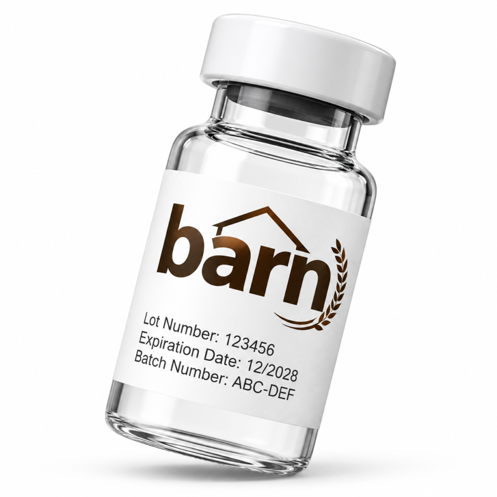 Peptide support vial from Alex Barn Peptides